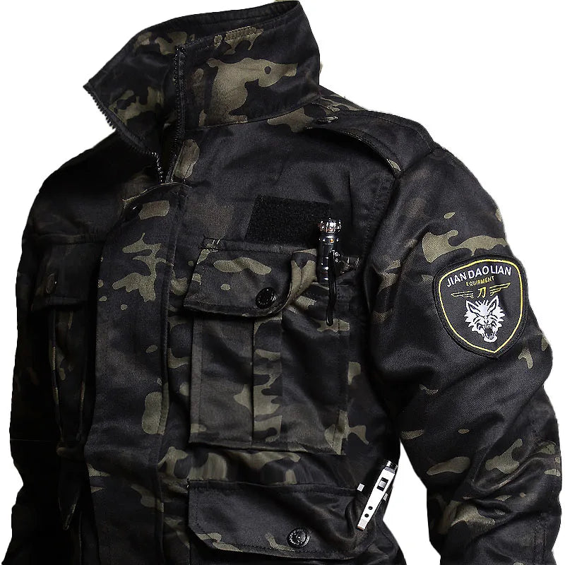 Conjunto de camuflagem militar masculino resistente ao desgaste, roupas de treinamento para exército